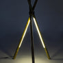 Bizzotto Bamboo Led Tripod Μοντέρνο LED Φωτιστικό Δαπέδου Υ109xΜ51εκ. σε Καφέ Χρώμα Κωδικός: 0826430